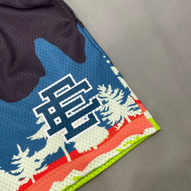 1:1 Quality Eric EE Pine Forest Scene Printed Breathable Shorts 2 colors