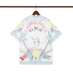 Casa Line camel Coconut Tree Printed Polo shirt & shorts set