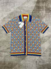 1:1 Quality Casa Colourful Arch Printed Lapel Knit Polo Shirt