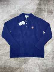1:1 Quality Casa Vertical Embroidered Logo Lapel Sweater 2 colors