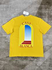 1:1 Quality Casablanca Illusionary gate letter print couple short sleeve tee 2 colors