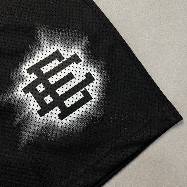 1:1 Quality EE Eric White lacquered black logo beach shorts