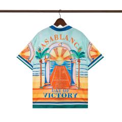 Casa Coconut Beach Sunset Printed Polo shirt & shorts set