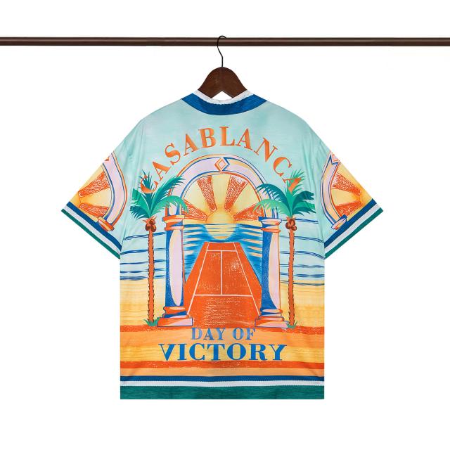 Casa Coconut Beach Sunset Printed Polo shirt & shorts set