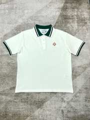 1:1 Quality Casa Plaid Colorblocked Lapel Button Down Embroidered Polo Shirt