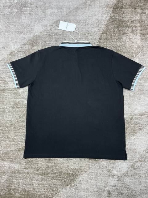 1:1 Quality Casa Blue White and Black Check Colour Block Polo Shirt 2 colors
