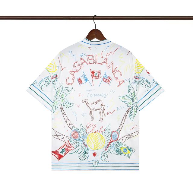 Casa Line camel Coconut Tree Printed Polo shirt & shorts set