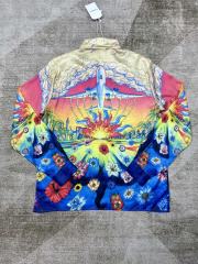 1:1 Quality Casa Aviation Urban Print Silk Cuban Collar Long Sleeve Shirt
