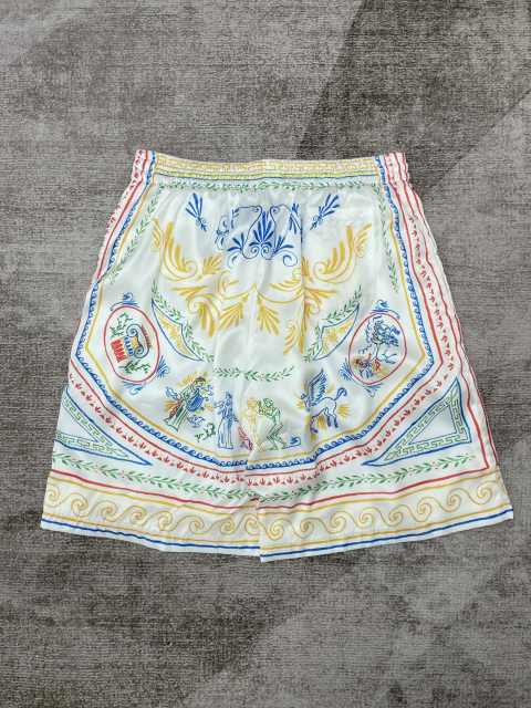 1:1 Quality Casa Crayon Line Print Silk Polo shirt & shorts set