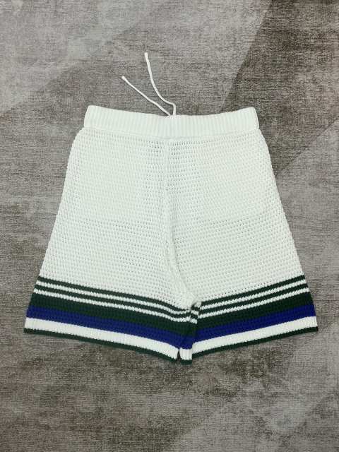 1:1 Quality Casa Stripe Embroidery Cutout Knit Polo Shirt & Shorts Set