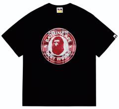 Bape Circle Badge Plaid Ape Head Tee 2 colors