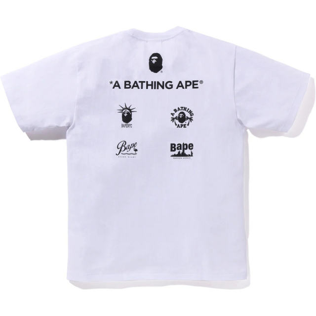 Bape US Limited 4-gang Ape Head Multi Logo Print Tee 2 colors