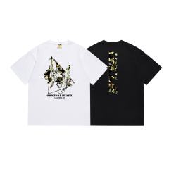 Bape Co-branded Camouflage Pattern Letter Print Tee 2 colors