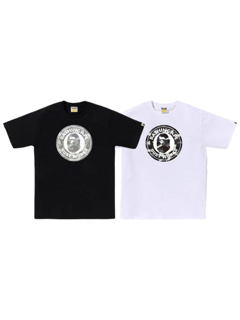 Bape Camo round badge print Tee 2 colors