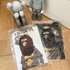 Bape Ape 3D three-dimensional colorful letters short-sleeved T-shirt