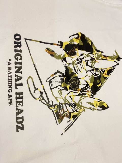 Bape Co-branded Camouflage Pattern Letter Print Tee 2 colors