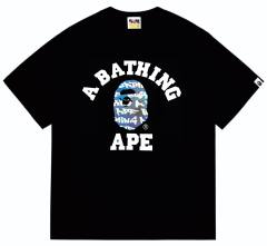 Bape Lettered Graffiti Plaid Ape Head Tee 4 colors