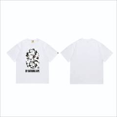 Bape Classic Black White Grey Camouflage Big Ape Head Print  tee 2 colors