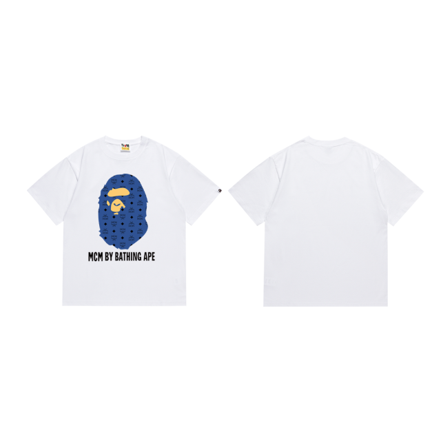 Bape MCM Diamond Block Pattern Ape Head Tee 4 colors