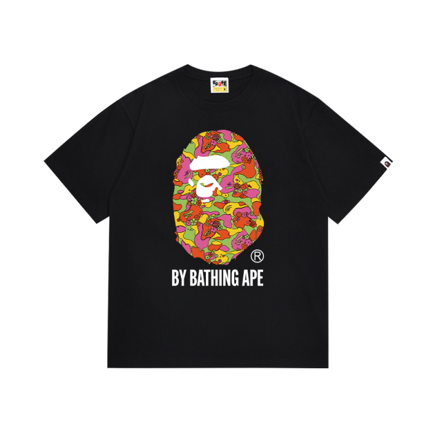 Bape Camouflage Small Floral Pattern Large Ape Head Tee 4 colors