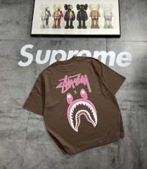 Bape Co-branded Shark's Mouth Letter Print tee 4 colors