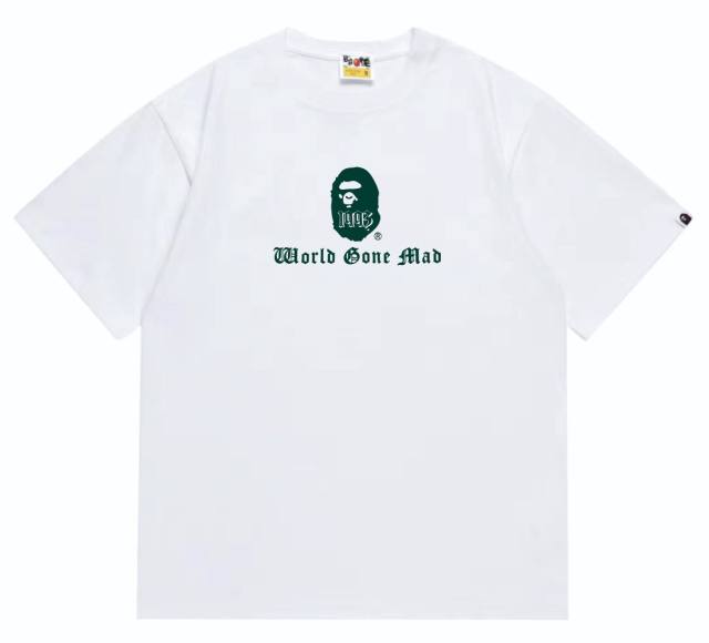 Bape 1993 Colorblock Ape Head Back Gothic Letter Print Tee 2 colors
