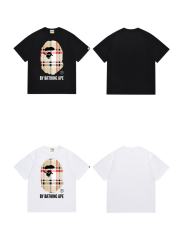 Bape Plaid Ape Head Letter Print Tee 2 colors