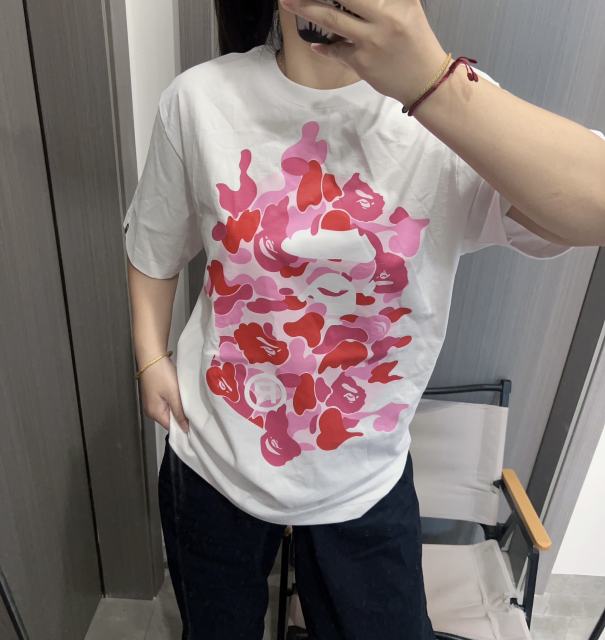 1:1 Quality Bape Reinvented Camouflage Ape Big Head Print Tee 6 colors