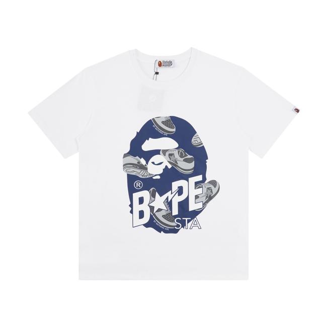 Bape Ape letters loafers pattern short-sleeved T-shirt