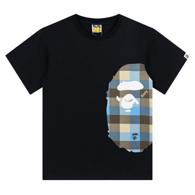 Bape Side Check Big Ape Head Print Tee 4 colors