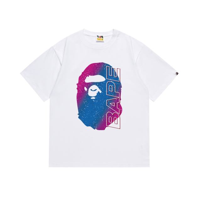 Bape Light Shadow Gradient Large Letter Print Tee 2 colors
