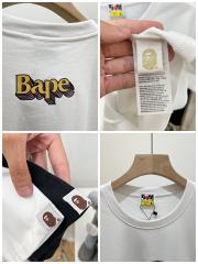 Bape Ape 3D three-dimensional colorful letters short-sleeved T-shirt