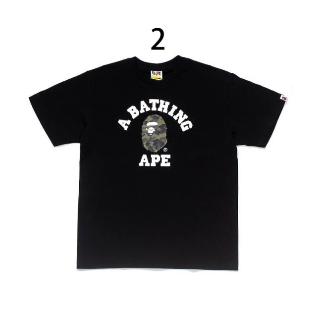 Bape Camouflage Little Ape Head Text Print Short Sleeve