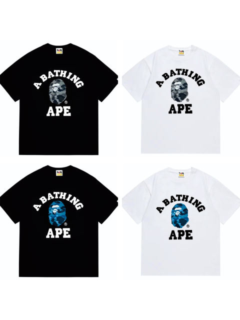 Bape Camo Ape Head Letter Print Tee 4 colors