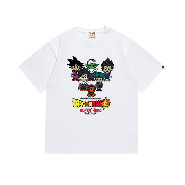 Bape Dragon Ball co-branded cartoon monkey tee 2 colors