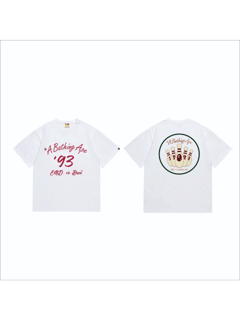 Bape Alphanumeric Bowling Ball Print tee