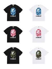 Bape Classic ABC Camouflage Ape Big Head Letter Print Tee 6 colors