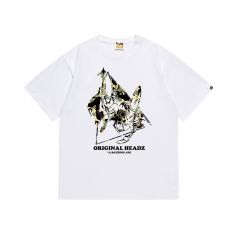 Bape Co-branded Camouflage Pattern Letter Print Tee 2 colors