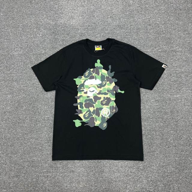 1:1 Quality Bape Reinvented Camouflage Ape Big Head Print Tee 6 colors