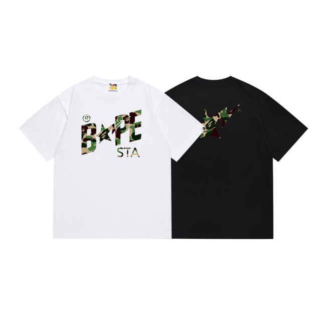 Bape STA Camouflage Lightning Star Letter Tee 6 colors