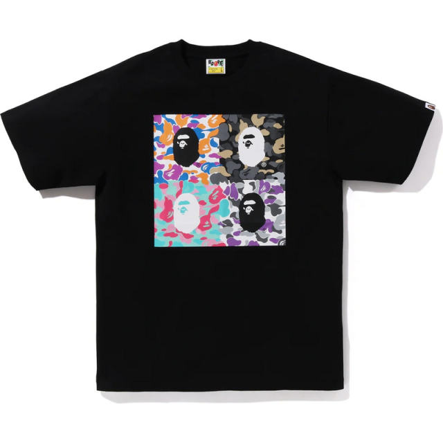Bape US Limited 4-gang Ape Head Multi Logo Print Tee 2 colors