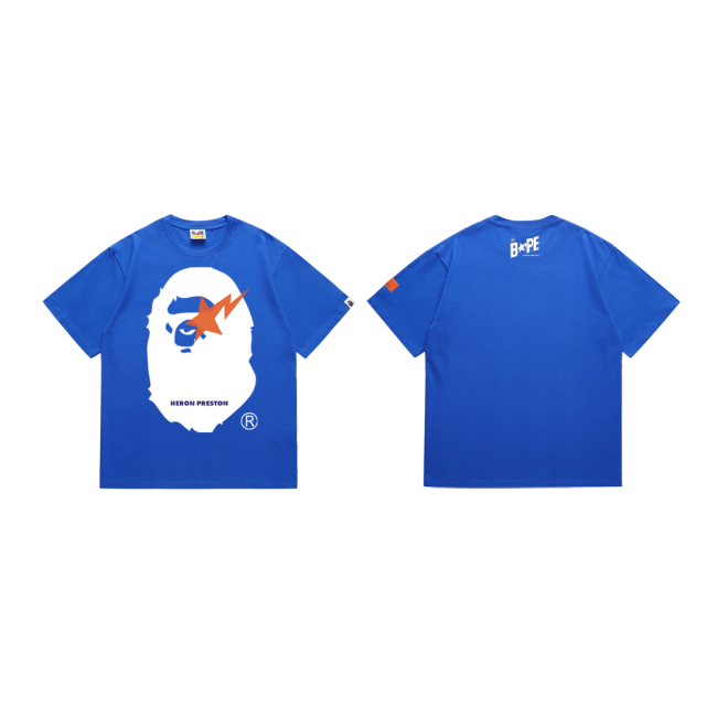 Bape Lightning Ape Big Head Pattern tee 3 colors