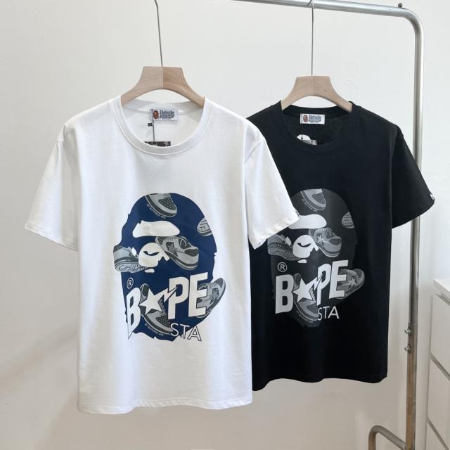 Bape Ape letters loafers pattern short-sleeved T-shirt
