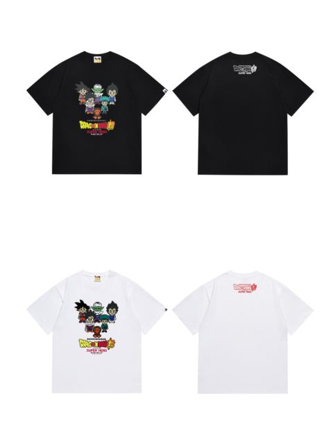 Bape Dragon Ball co-branded cartoon monkey tee 2 colors
