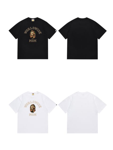 Bape Camouflage Ape Head Rhinestone Letter tee 2 colors