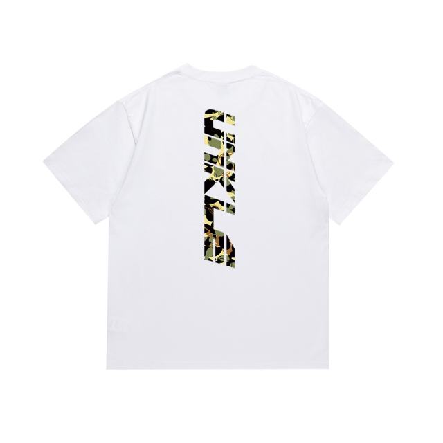 Bape Co-branded Camouflage Pattern Letter Print Tee 2 colors
