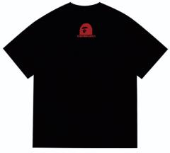 Bape Circle Badge Plaid Ape Head Tee 2 colors