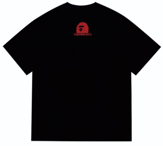 Bape Circle Badge Plaid Ape Head Tee 2 colors