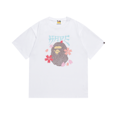 Bape Ape Head Sakura Cartoon Print Tee 2 colors