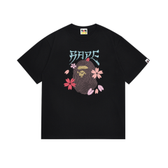 Bape Ape Head Sakura Cartoon Print Tee 2 colors